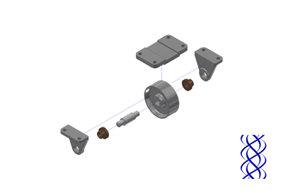 Inventor Version of Caster Exploded Assembly