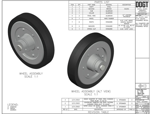 Wheel Assembly PDF Drawing