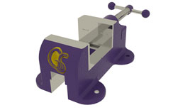 Machine Vise back view with logo in view
