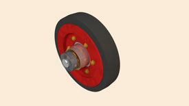 Wheel Assembly AutoCAD Alternate View