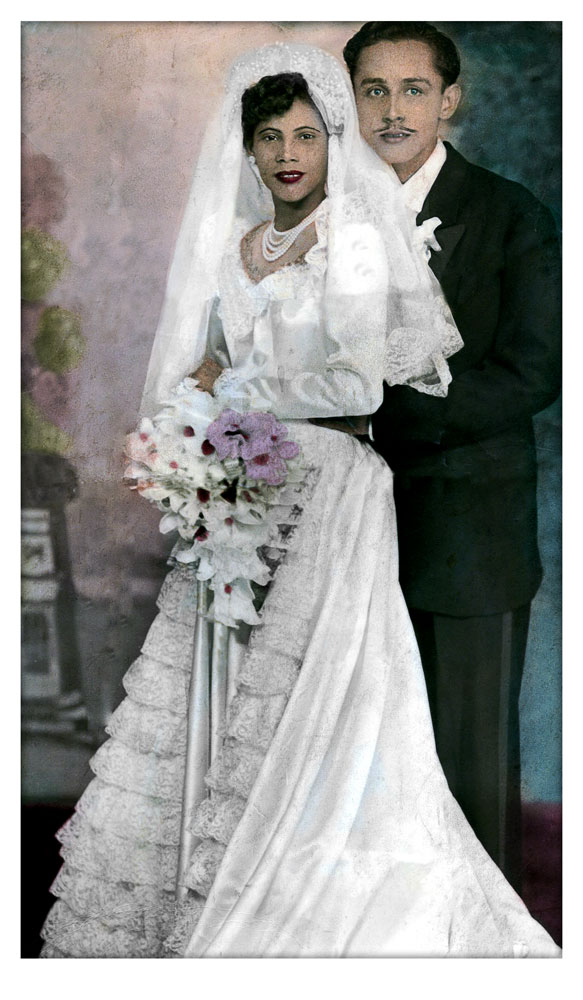 Photoshop wedding photo restoration