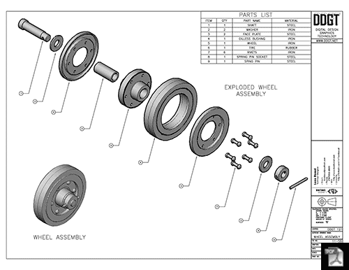 Preview image of a Wheel Assembly drawing