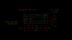 AutoCAD casing top side view