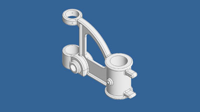 Thumbnail image of drill press bracket fully modeled