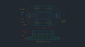 AutoCAD 9-35 Shaft Base 2D Drawing