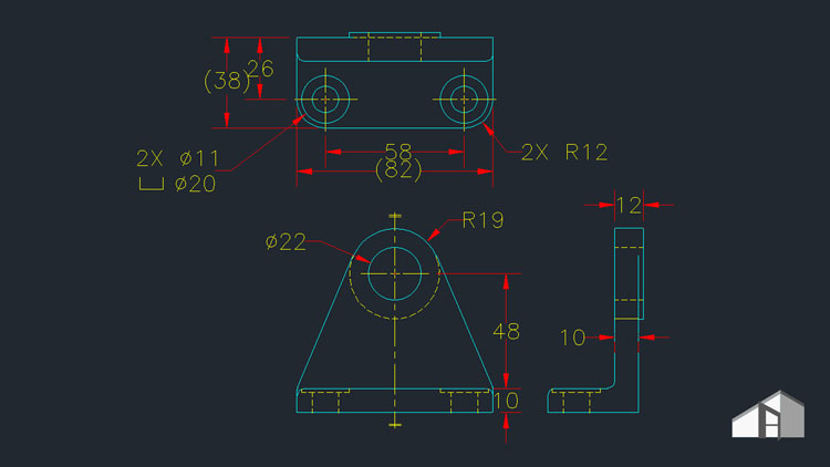 thumbnail image of caster assembly autocad detail drawing