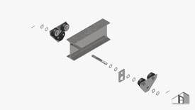 thumbnail image of inventor trolley 3D drawing full exploded view