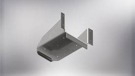 3D rendered image showcasing motormount in alternate isometric view.