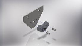 3D AutoCAD sub assembly of trolley sub assembly render.