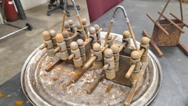 Image showing heat treated hammer heads.