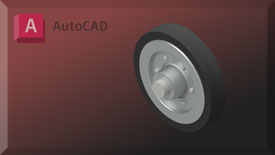 An image of the wheel assembly. Modelled and rendered in AutoCAD.