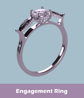 An image for the purpose of featuring the engagement ring project. Features an image of an engagement ring. Selecting the link will redirect the viewer to the engagement ring page.