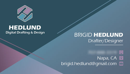Front view of business card.