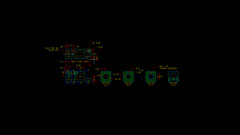 drawings of the casing part on a black background.