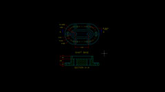 drawings of the shaft base part on a black background.
