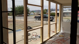 Image showing framing work on house renovation.