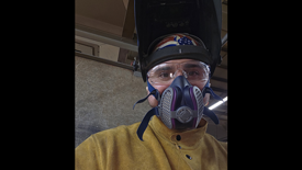 Image showing Jonathan welding.