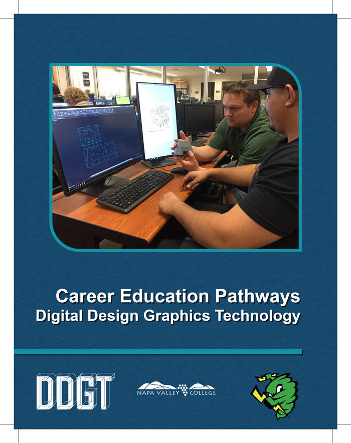 This is a rollover image showcasing the before and after of a poster I made for the Napa Valley College DDGT program.