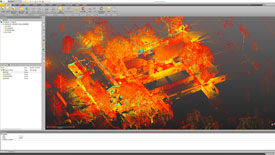 Unsegmented Art Building Point Cloud Alt View