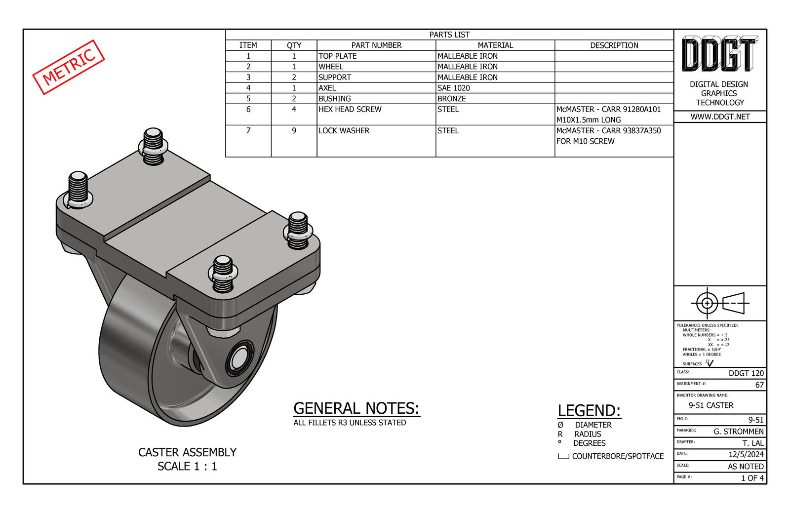 Caster Sheet Set